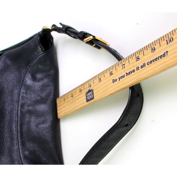 ROOMY Marc Jacobs NY BLACK GENUINE LEATHER FLAP HOBO SHOULDER BAG PURSE HANDBAG - Picture 10 of 16